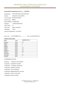 Istituzioni di Matematica - Dipartimento di Scienze (UNIBAS)