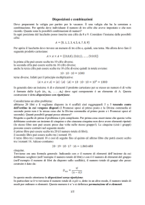 Permutazioni, disposizioni e combinazioni.