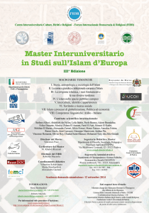 Master Interuniversitario in Studi sull`Islam d`Europa