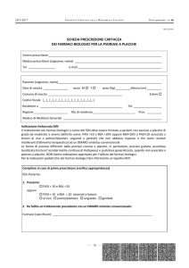 scheda prescrizione cartacea dei farmaci biologici per la psoriasi a