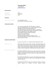 Curriculum Vitae in PDF - Tino Iuliano Curriculum Vitae