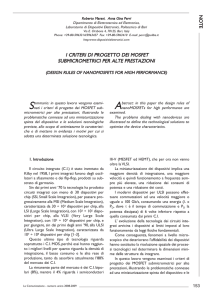 i criteri di progetto dei mosfet submicrometrici per alte prestazioni