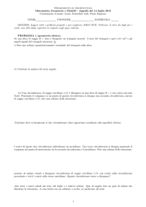Testo del compito scritto del 14 luglio 2015