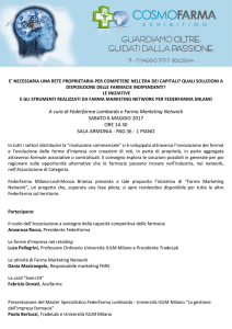 A cura di Federfarma Lombarda e Farma Marketing Network