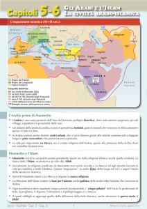 Capitoli 5-6 GLI ARABI E L`ISLAM