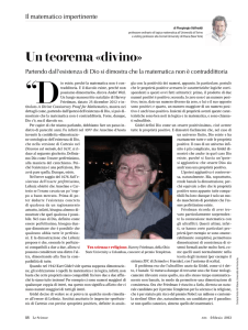 Un teorema «divino - Piergiorgio Odifreddi