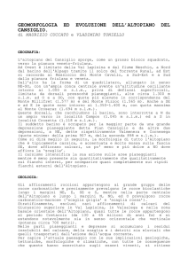 geomorfologia ed evoluzione dell`altopiano del cansiglio