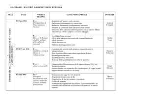 calendario – master in radioprotezione ii