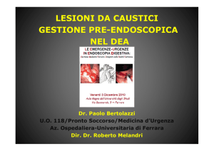 lesioni da caustici gestione pre-endoscopica nel dea