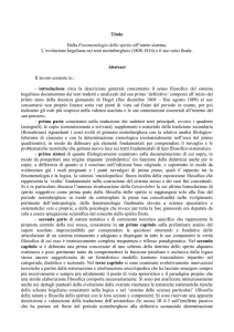 Abstract - Dottorato in Storia e Scienze filosofico