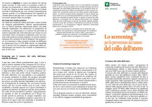 Screening per la Prevenzione del Tumore del Collo