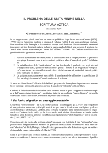 il problema delle unità minime nella scrittura azteca