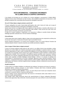 Istruzione per la preparazione del Clisma Opaco