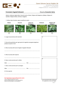 Formulario Vegetali infestanti