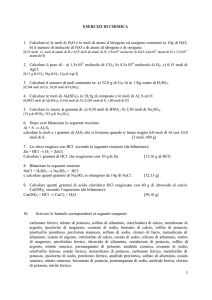 Esercizi di Chimica