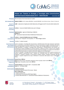 Master per “Esperto in Strategie e Tecnologie della Comunicazione