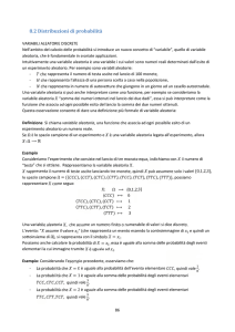 Lezione 22. Distribuzione di probabilità, variabili aleatorie discrete