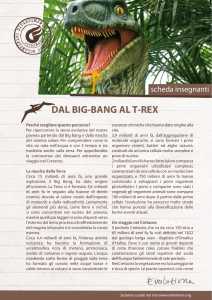 DAL BIG-BANG AL T-REx