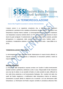 LA TERMOREGOLAZIONE
