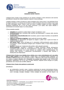 INFORMATIVA OSSIGENO OZONO TERAPIA L`Ossigeno