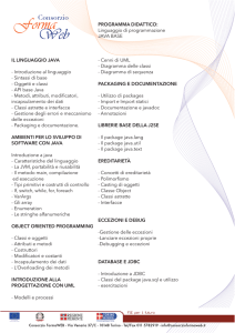 IL LINGUAGGIO JAVA - Introduzione al linguaggio