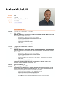 Andrea Michelotti - CV - Università della Svizzera italiana