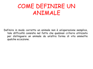 Che cosa è un animale? - Materiale Scienze della Formazione