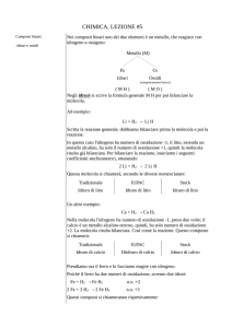 CHIMICA, LEZIONE #5