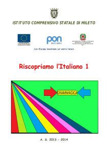 Riscopriamo l`Italiano 1 - Istituto Comprensivo