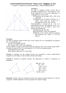 scheda di preparazione geometria