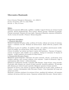 Meccanica Razionale