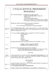 l`italia sotto il predominio spagnolo - Aretè