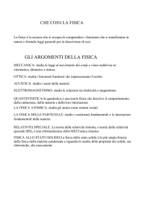 gli argomenti della fisica