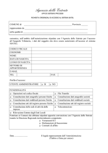 Richiesta credenziali di accesso al sistema Siatel
