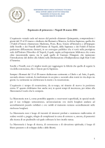 Napoli, equinozio di primavera 2016