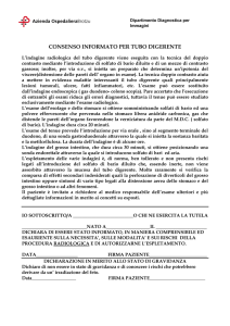 preparazione,consenso informato e profilassi del clisma opaco con