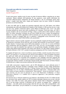 Si accende una stella che ci racconta la nostra