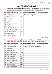 English Grammar: To Be & To Have Worksheet