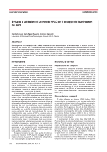 Sviluppo e validazione di un metodo HPLC per il dosaggio