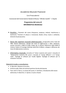 Informatica musicale - Accademia Musicale Praeneste