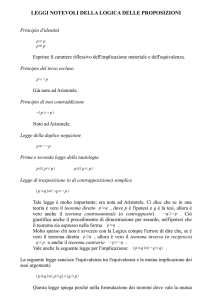 leggi notevoli della logica delle proposizioni