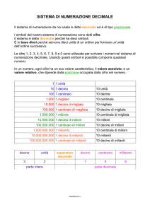 sistema di numerazione decimale