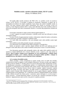 Questionario - La mobilità sociale nel medioevo italiano