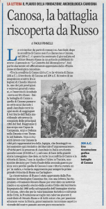 Canosa, la battaglia riscoperta da Russo