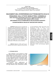 rilevamenti dell`interferenza elettromagnetica in alta frequenza sull