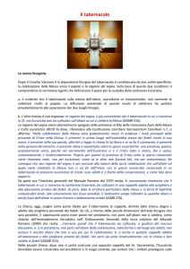 Il tabernacolo - Vicariatus Urbis