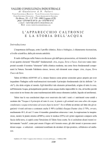 L`apparecchio CALTRONIC e la storia dell`acqua