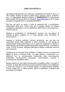 GIAN LUCA SPITELLA Giornalista professionista, per