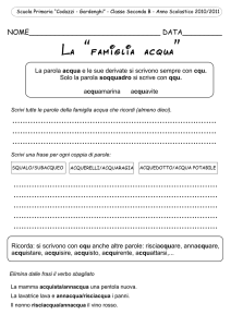 CQU NOMI ARTICOLI AGGETTIVI VERBI