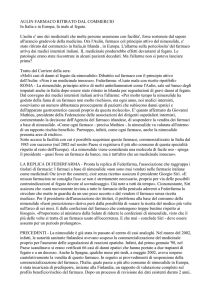 AULIN FARMACO RITIRATO DAL COMMERCIO In Italia e in Europa